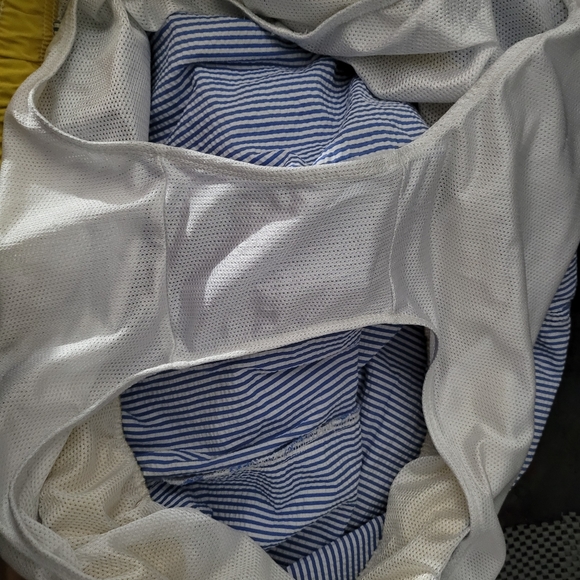 LANDS' END | Volley striped seersucker mesh lined swim shorts - Picture 3 of 8